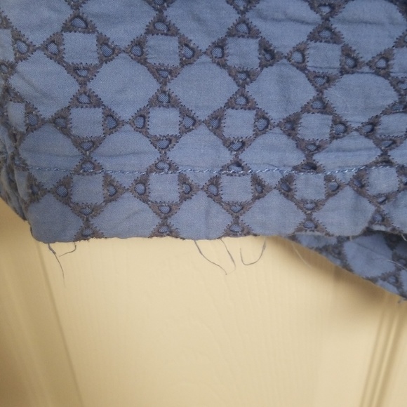 Blue Cut Out Loft Shorts - Picture 2 of 6